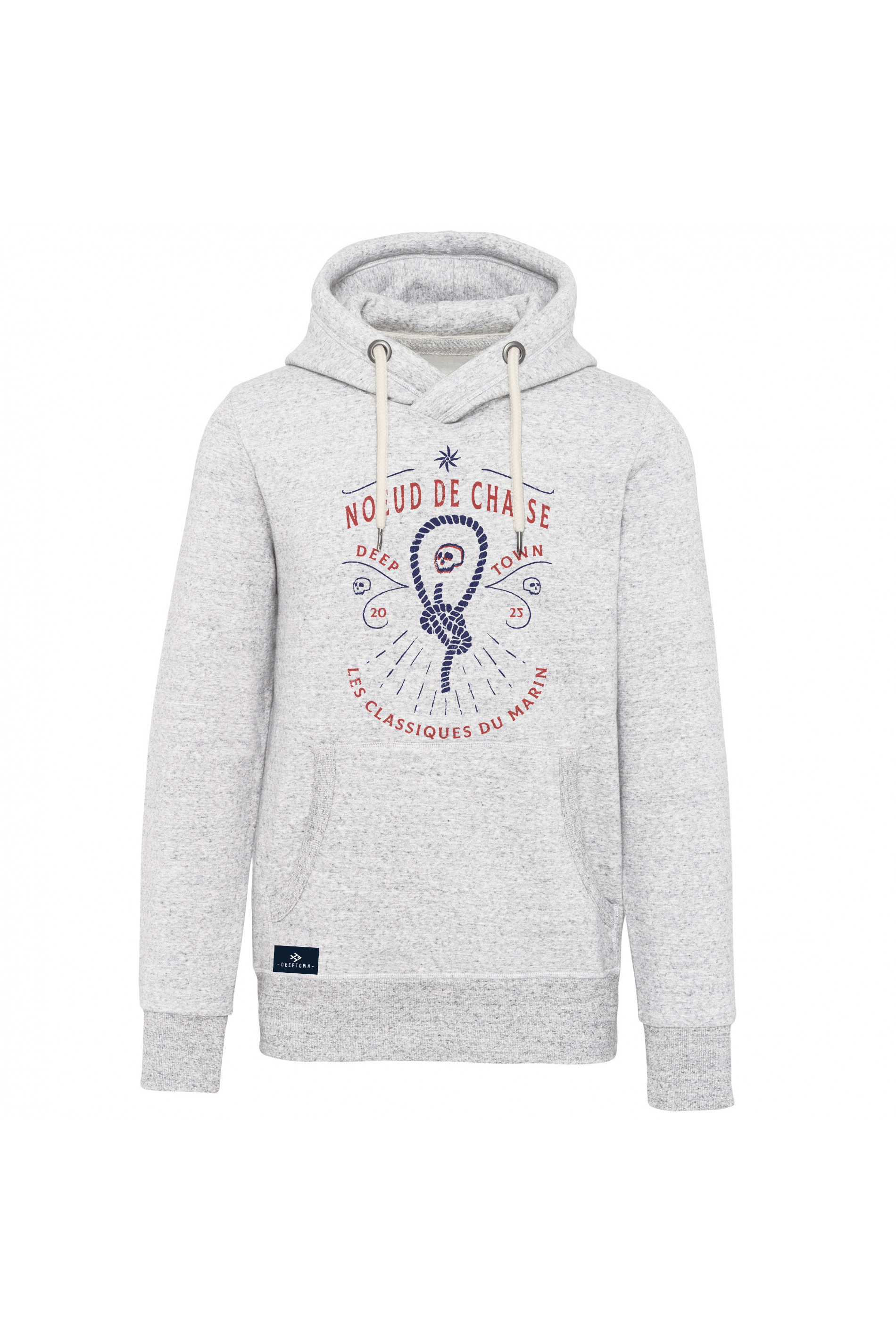 Hoodies Nœud de Chaise Gris Chiné