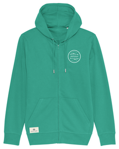 Pull à Capuche Poisson Dieppois Zippé Vert