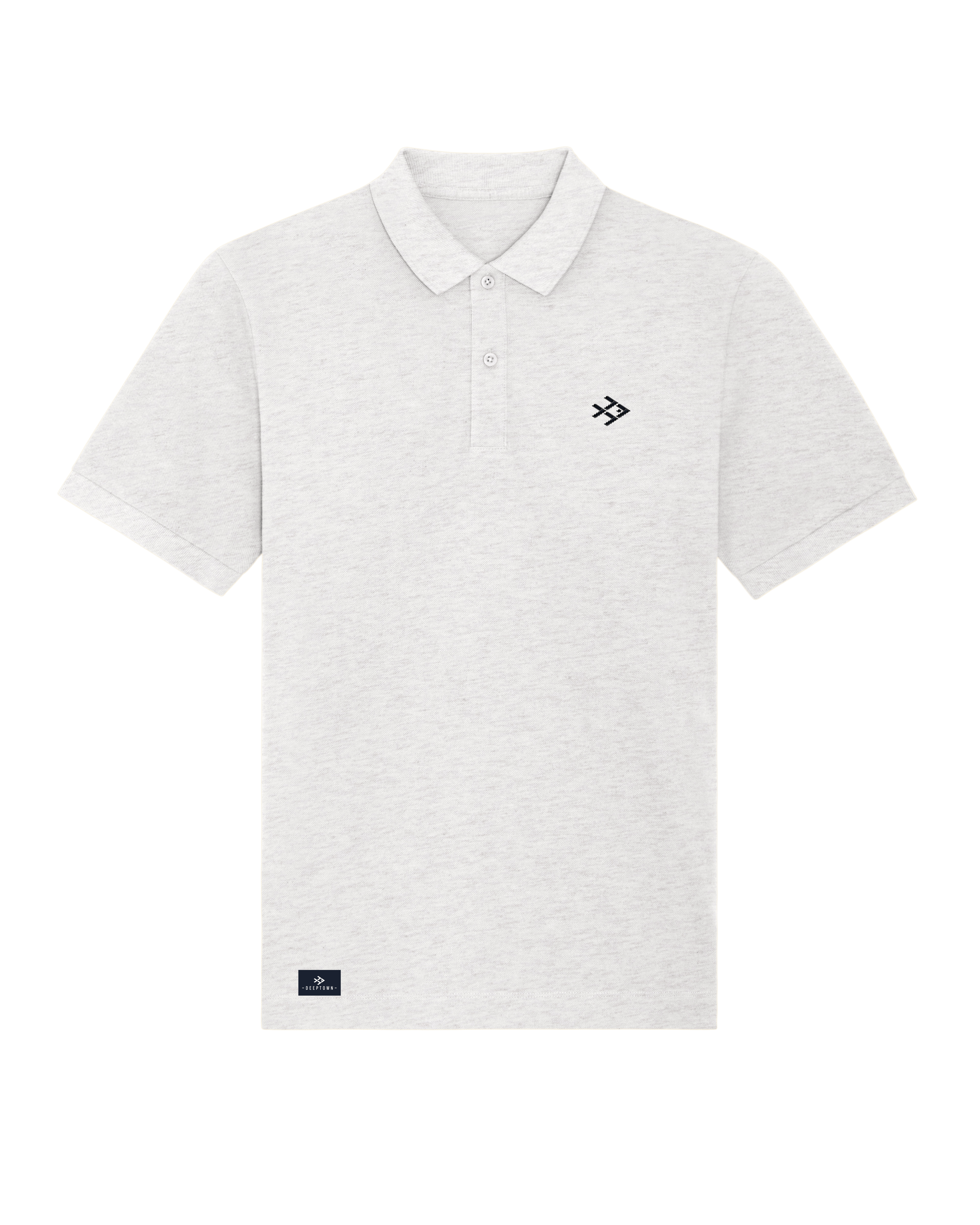 Polo Deeptown Manches Courtes Gris Clair Chiné