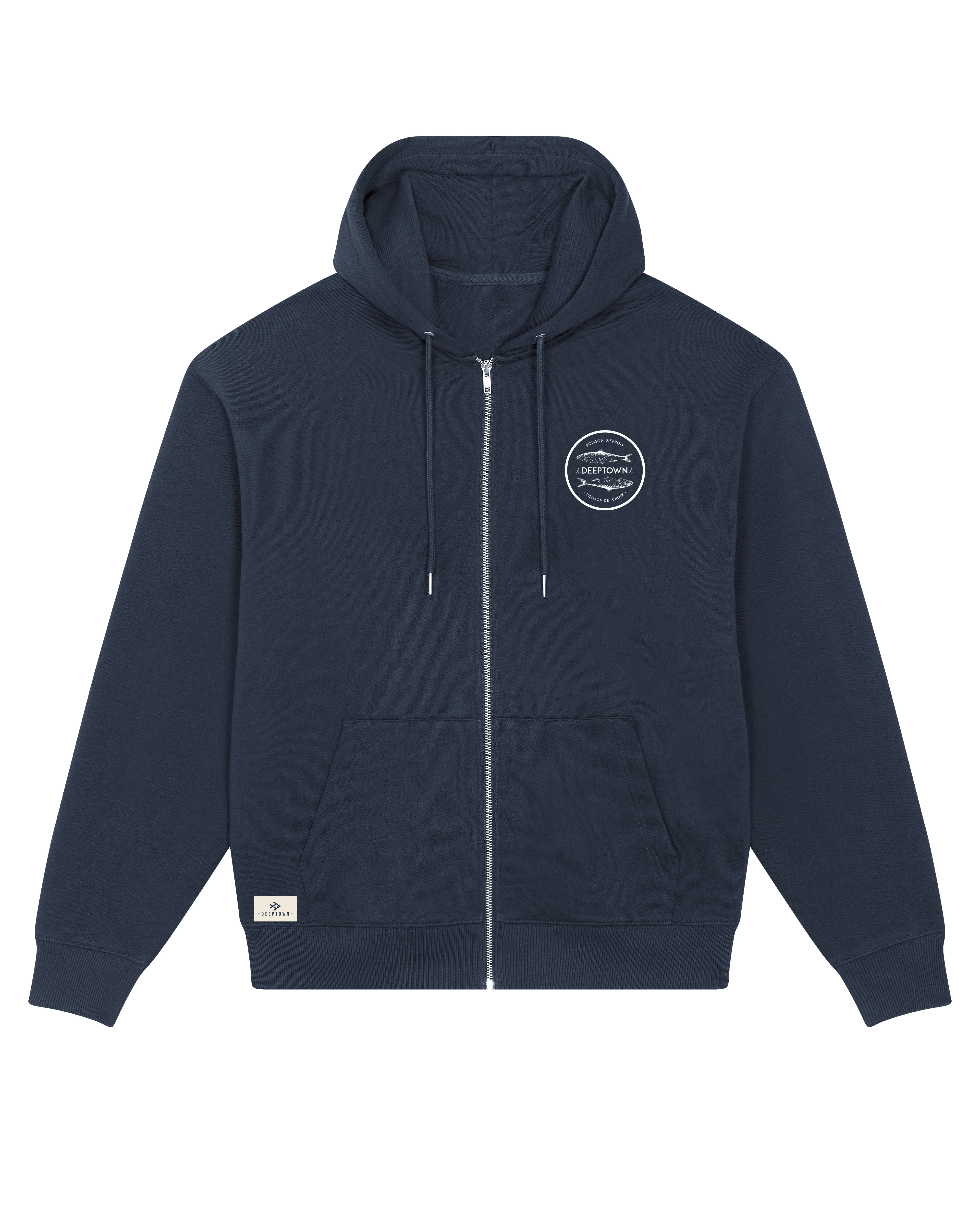 Veste Zippé Poisson Dieppois Bleu Marine