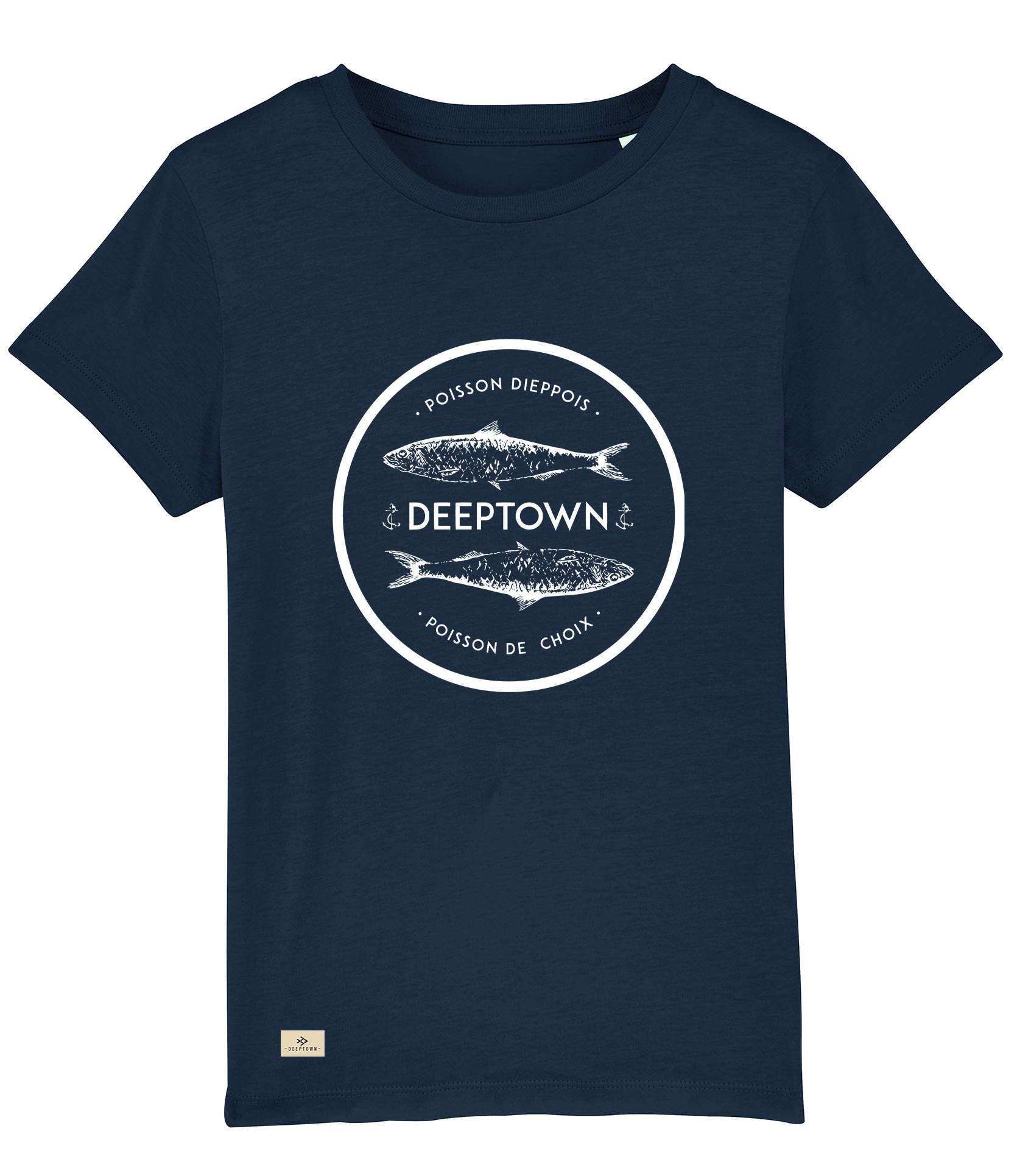 T-Shirt Enfant Poisson Dieppois Bleu Marine